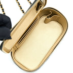 CHANEL 22A PEARL CRUSH LONG VANITY WITH CHAIN LAMBSKIN BLACK GHW