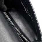CHANEL MEDIUM COCO HANDLE FLAP BAG LIZARD EMBOSSED HANDLE CAVIAR BLACK RUTHENIUM HARDWARE