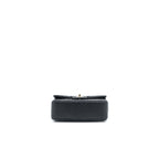CHANEL TOP HANDLE MINI RECTANGULAR FLAP BAG LAMBSKIN BLACK LGHW (MICROCHIP)