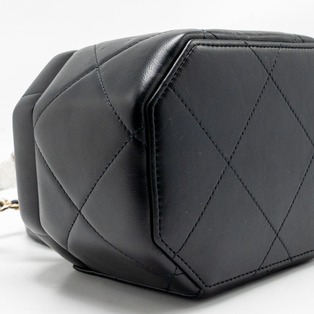 Chanel Top Handle Vendome Small Vanity Case Lambskin Black LGHW (Microchip)