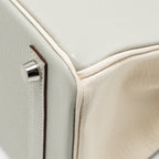 Hermes Birkin 25 Special Order Chèvre Mysore Gris Perle/Craie Brushed SHW