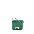 Hermes Mini Constance Ostrich Vert Vertigo GHW