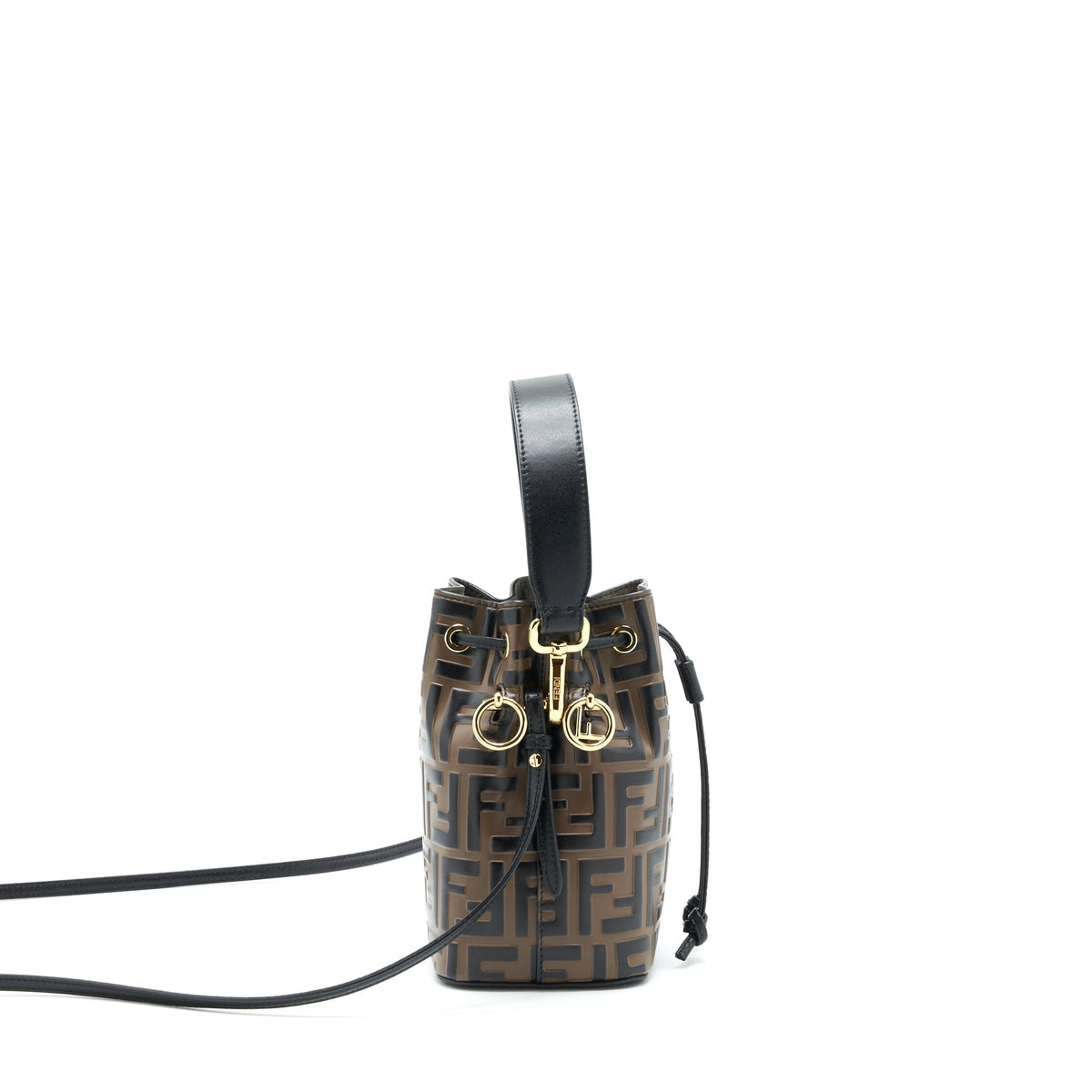 FENDI MON TRESOR MINI BUCKET BROWN GHW