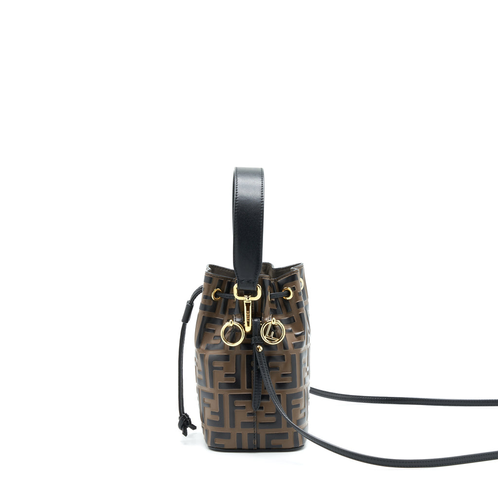 FENDI MON TRESOR MINI BUCKET BROWN GHW