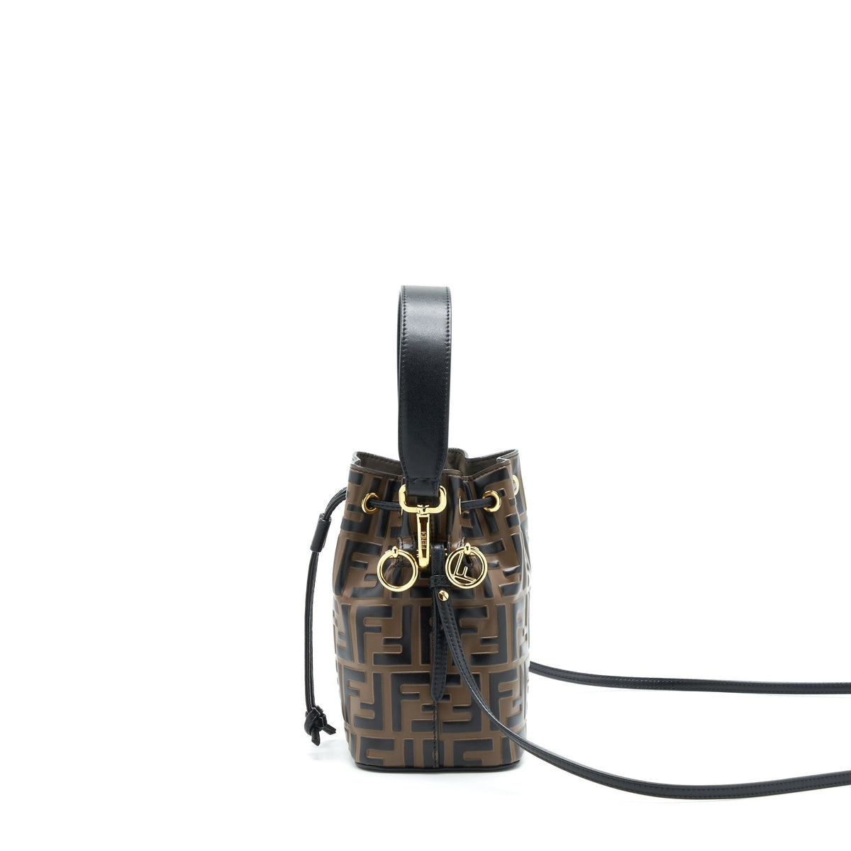 FENDI MON TRESOR MINI BUCKET BROWN GHW