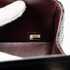 CHANEL SMALL 2.55 REISSUE DOUBLE FLAP BAG AGE CALFSKIN BLACK GHW