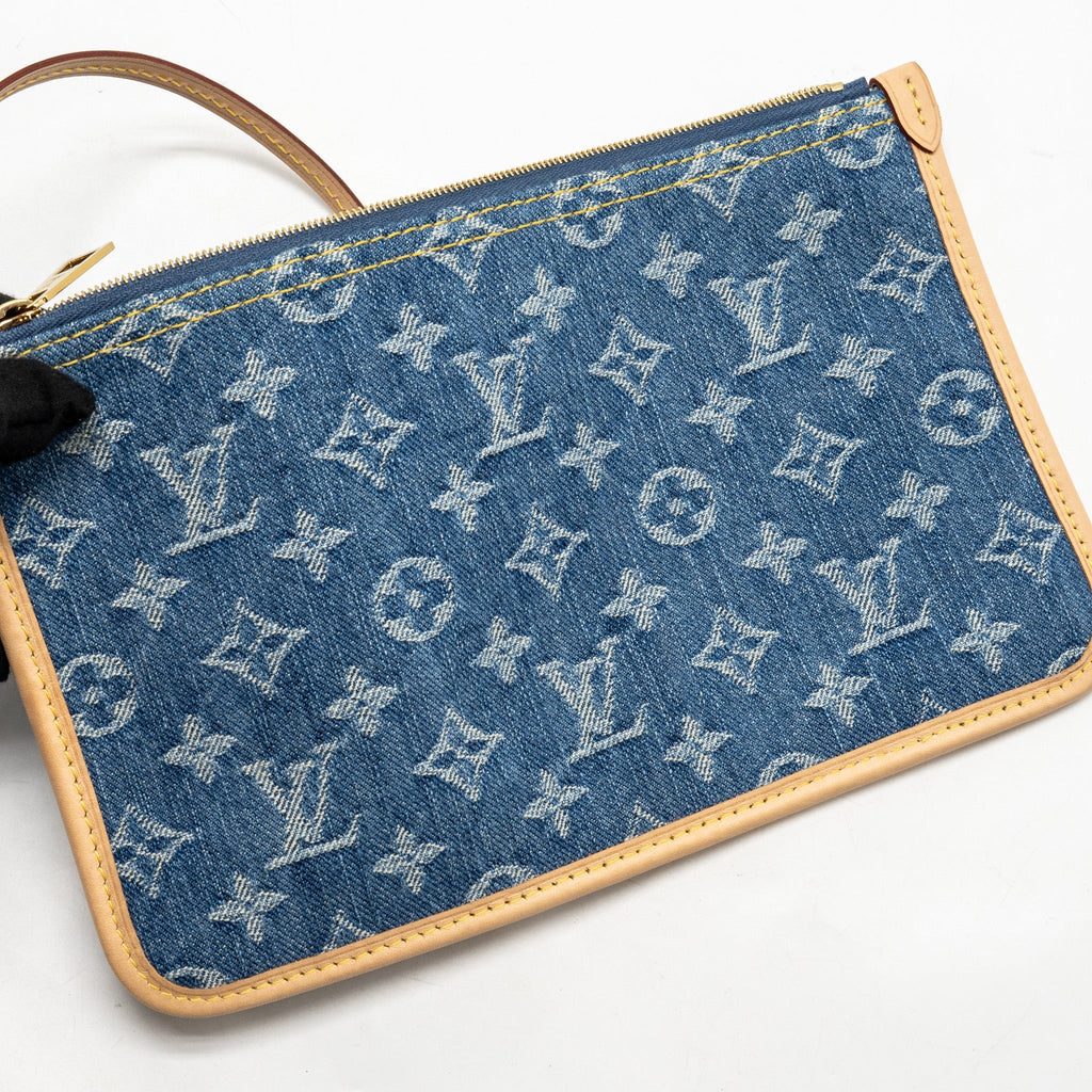 Louis Vuitton neverfull mm denim blue GHW
