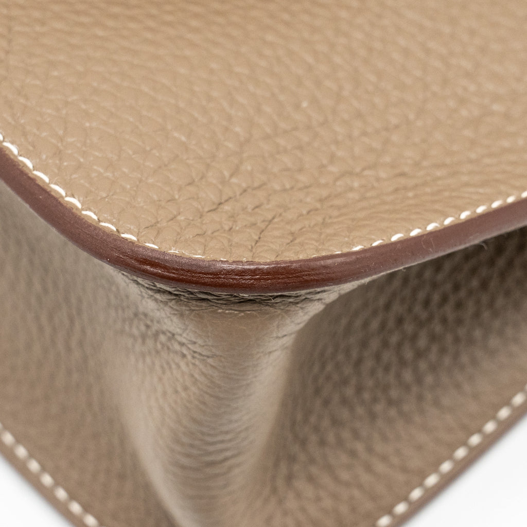HERMES HALZAN 25 Clemence Etoupe GHW