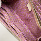 HERMES SILK IN CLASSIQUE LONG WALLET EPSOM/SILK NATA/CHAI-ROSE POURPRE SHW
