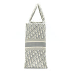 DIOR LARGE DIOR BOOK TOTE GREY OBLIQUE EMBROIDERY