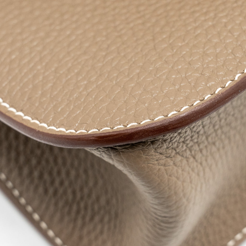 HERMES HALZAN 25 Clemence Etoupe GHW