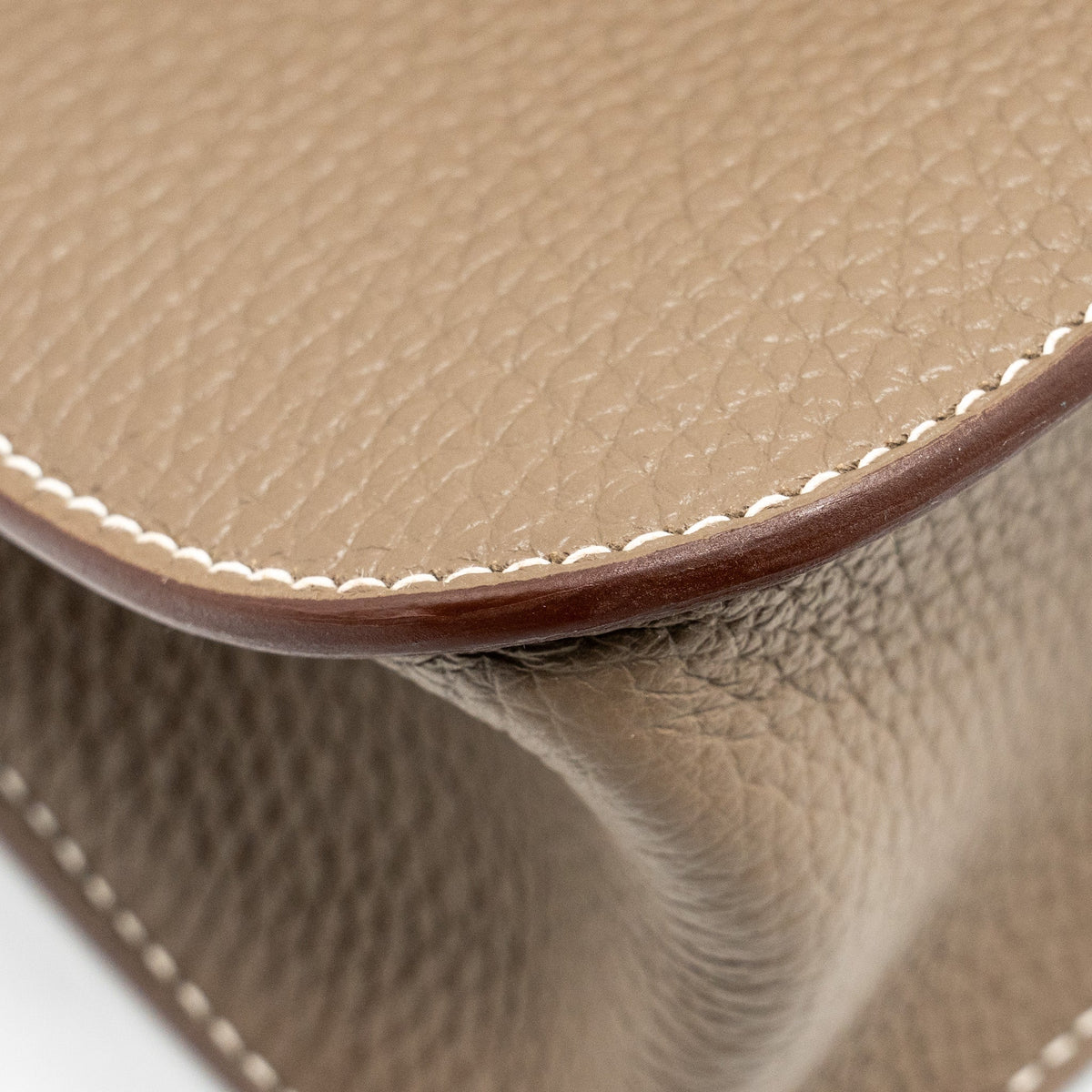 HERMES HALZAN 25 Clemence Etoupe GHW