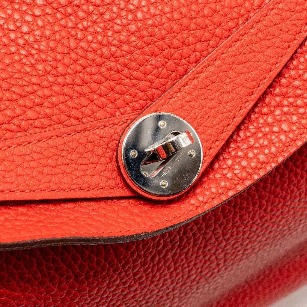 Hermes Lindy 30 Clemence Red SHW