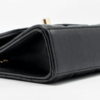 Chanel Mini Trendy CC Clutch with Chain Lambskin Black LGHW (Microchip)