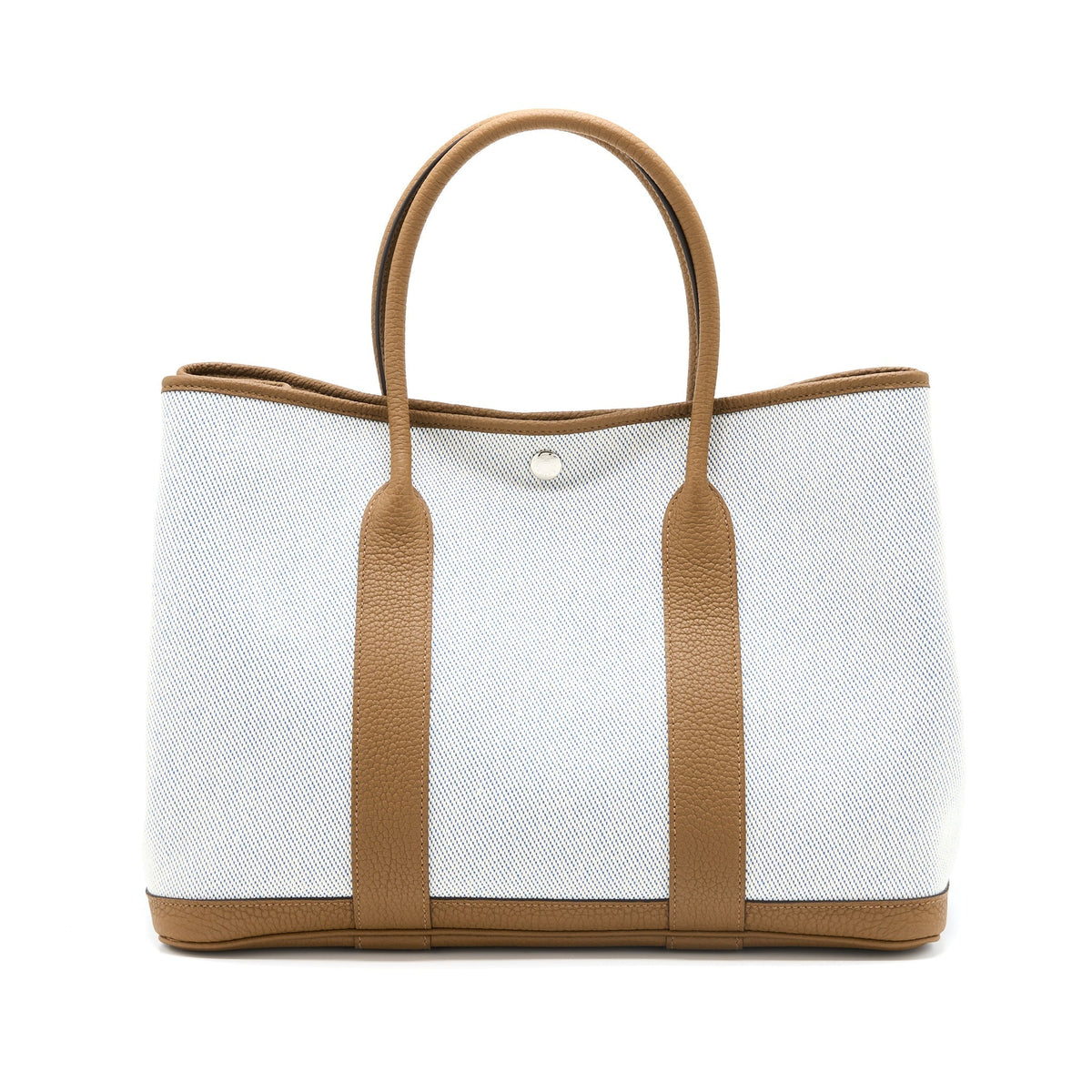 HERMES GARDEN PARTY 36 NEGONDA/CANVAS ECRU/ALEZAN/BLUE BILL SHW