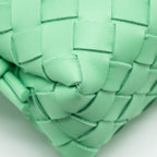 BOTTEGA VENETA MINI LOOP CAMERA BAG LAMBSKIN LIGHT GREEN SHW