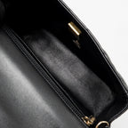 CHANEL MINI RECTANGULAR FLAP BAG LAMBSKIN BLACK LGHW (MICROCHIP)