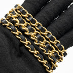 CHANEL 23C LONG VANITY WITH CHAIN SHINY LAMBSKIN BLACK GHW (MICROCHIP)