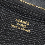 HERMES CONSTANCE SLIM WALLET EPSOM BLACK GHW