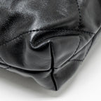 CHANEL MINI 22 BAG SHINY CALFSKIN BLACK GHW (MICROCHIP)
