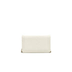 CHANEL CHEVRON CAVIAR WALLET ON CHAIN IVORY LGHW