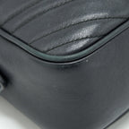 GUCCI MARMONT SMALL MATELASSE SHOULDER BAG BLACK GHW
