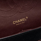 CHANEL JUMBO CLASSIC DOUBLE FLAP BAG CAVIAR BLACK GHW