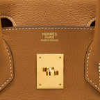 HERMES BIRKIN 30 NOVILLO 1H TOFFEE GHW