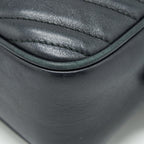 GUCCI MARMONT SMALL MATELASSE SHOULDER BAG BLACK GHW