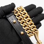 CHANEL SMALL BOY BAG CAVIAR BLACK GHW
