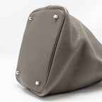 Hermes Picotin 22 Lock Bag Clemence Gris Etain SHW
