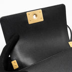 CHANEL SMALL BOY BAG CAVIAR BLACK GHW