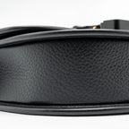 DIOR LARGE GALLOP BAG WITH STRAP GRAINED SMOOTH CALFSKIN BLACK SILVER/GOLD HARDWARE