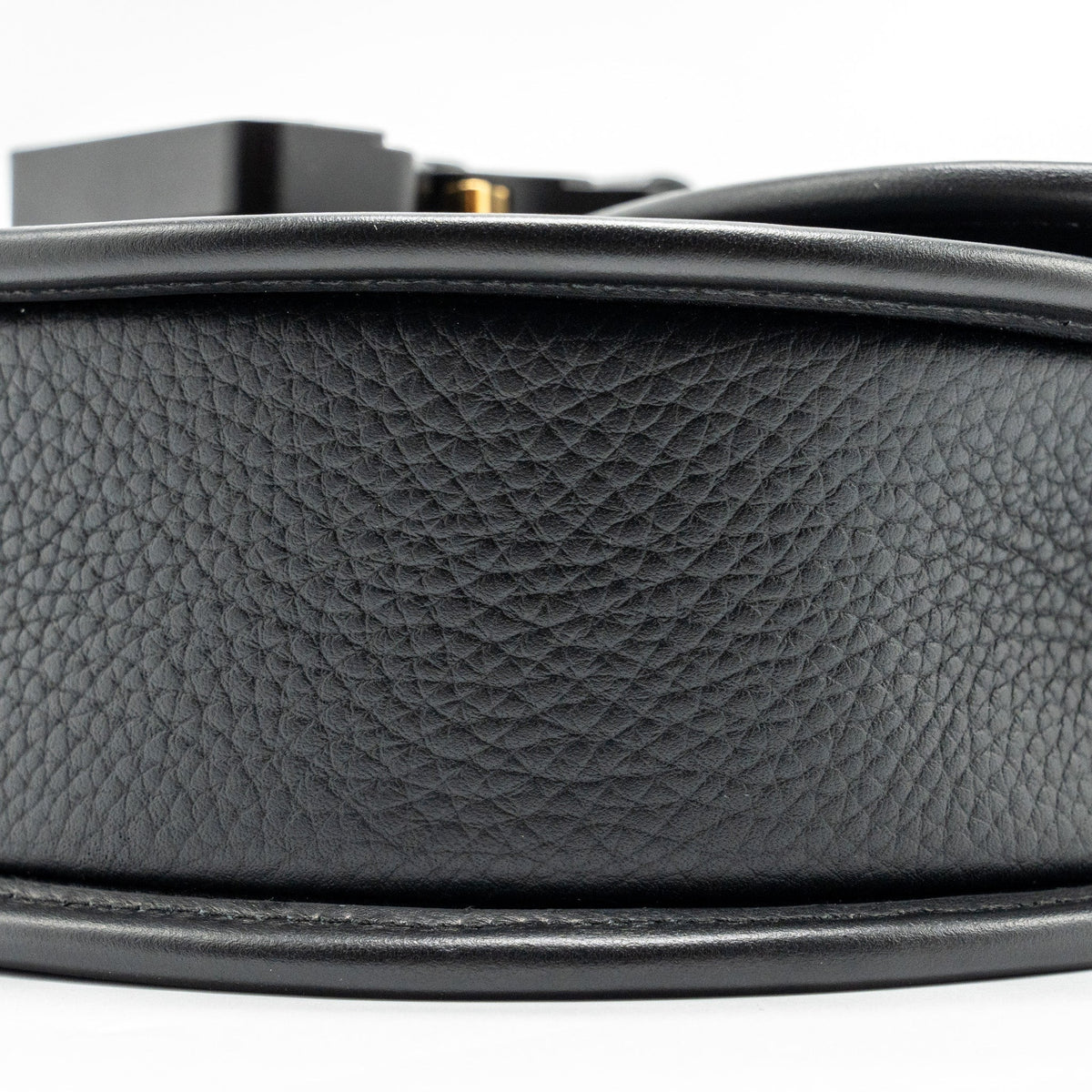 DIOR LARGE GALLOP BAG WITH STRAP GRAINED SMOOTH CALFSKIN BLACK SILVER/GOLD HARDWARE