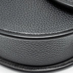 DIOR LARGE GALLOP BAG WITH STRAP GRAINED SMOOTH CALFSKIN BLACK SILVER/GOLD HARDWARE