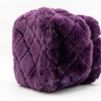 Chanel 22a top handle small vanity case shearling purple GHW (microchip)