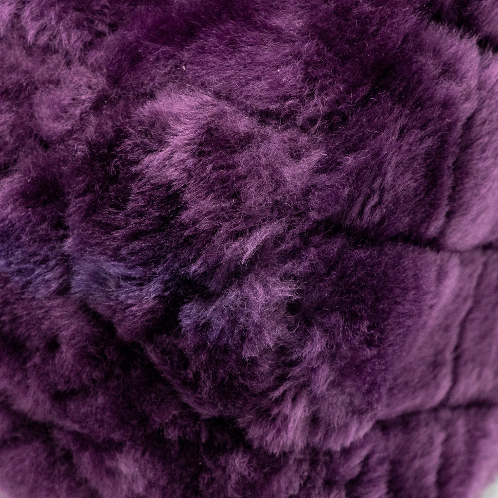 Chanel 22a top handle small vanity case shearling purple GHW (microchip)