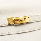 HERMES KELLY 25 EVERCOLOR BLANC GHW
