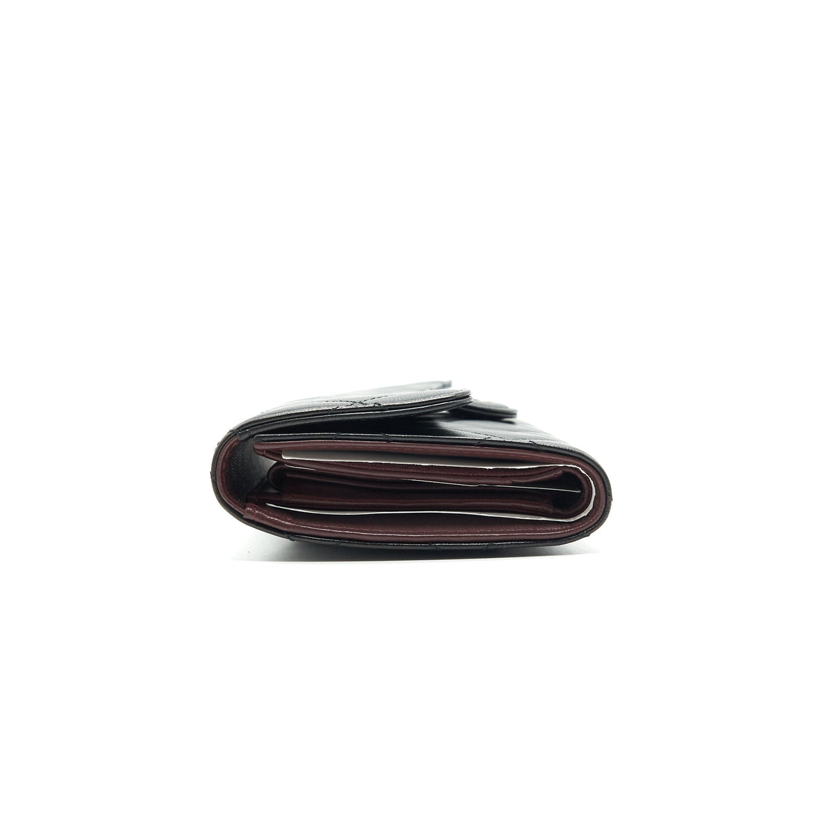 CHANEL CLASSIC FLAP WALLET LAMBSKIN BLACK SHW