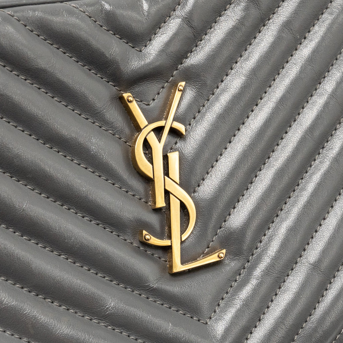 Saint Laurent/YSL Lou Camera Bag Calfskin Slight Grey GHW