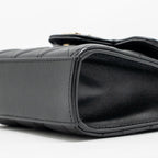 Chanel Top Handle Mini Flap Clutch with Chain Black Lambskin LGHW