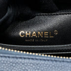 CHANEL FILIGREE CAMERA BAG CAVIAR DARK BLUE/ BLACK GHW