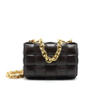 BOTTEGA VENETA CASSETTE BAG WITH CHAIN BROWN GHW