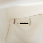 CHANEL MEDIUM CLASSIC DOUBLE FLAP BAG CAVIAR WHITE LGHW