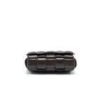 BOTTEGA VENETA CASSETTE BAG WITH CHAIN BROWN GHW