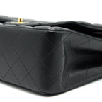 CHANEL CLASSIC DOUBLE FLAP JUMBO BAG LAMBSKIN BLACK GHW