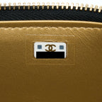 CHANEL PEARL CRUSH LONG VANITY WITH CHAIN LAMBSKIN BLACK GHW