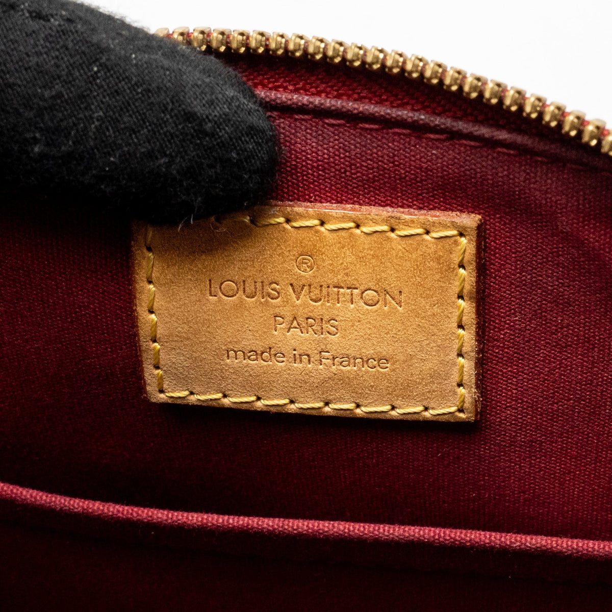 LOUIS VUITTON ALMA BB PATENT LEATHER RED GHW