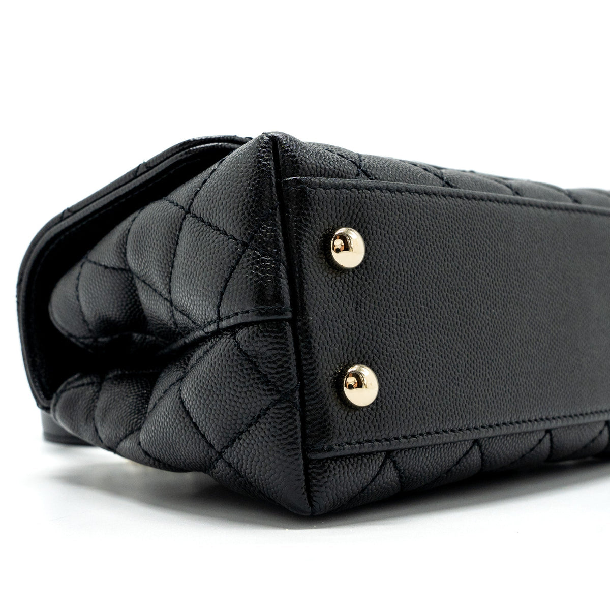 CHANEL COCO HANDLE EXTRA  MINI CAVIAR BLACK LGHW(MICROCHIP)