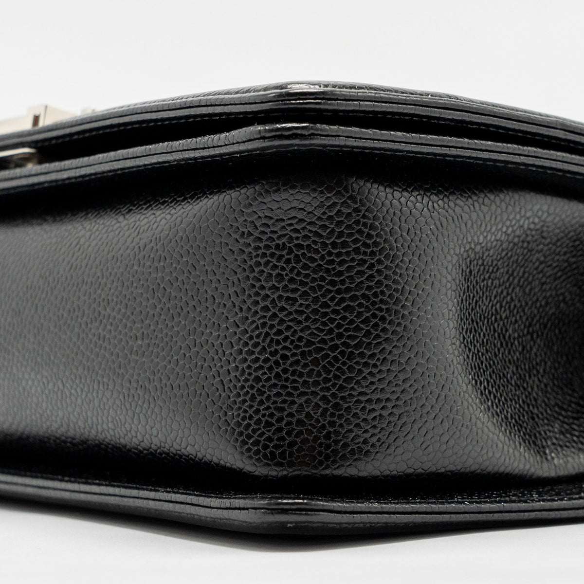 CHANEL CHEVRON MEDIUM BOY BAG CAVIAR BLACK SHW